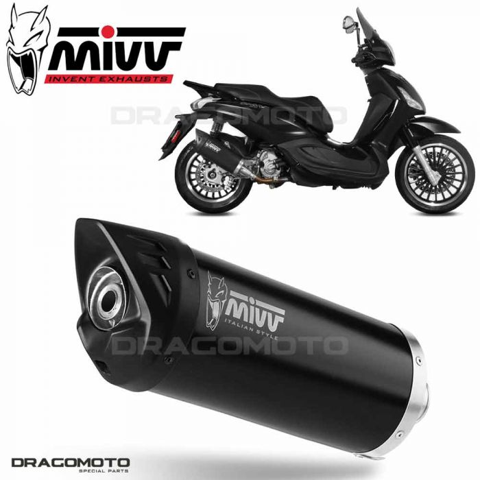 Exhaust MIVV PIAGGIO BEVERLY 300 2010-2021 MOVER Black Stainless