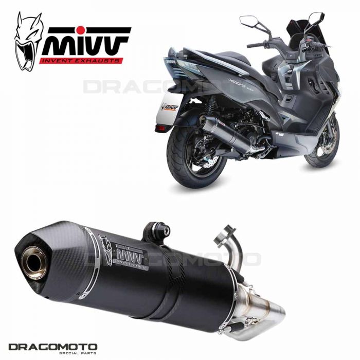 Full exhaust MIVV KYMCO XCITING 400 2013-2016 STRONGER Black Stainless  steel O.004.LBSC